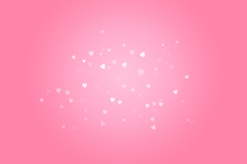 Pink background with scattered hearts