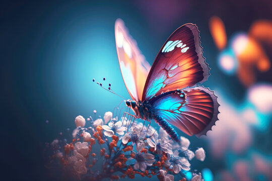 delicate exquisite butterfly keeps flying from flower to flower on blurred background Stock Illustration | Adobe Stock delicate exquisite butterfly keeps flying from flower to flower on blurred background Stock Illustration | Adobe Stock