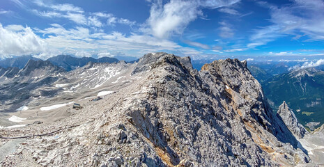 Bavarian Mountain View on the way to the peak of the Zugspitze