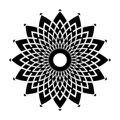 Abstract Decorative Geometric Radial Circle Pattern.