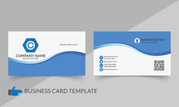 Free vector business card template corporate brand identity design with white backgroung