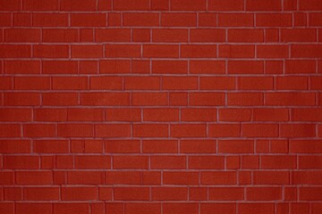 Fototapeta na wymiar A brick wall using a red shade. 3D-rendering