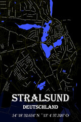 Urbaner Stralsund Straßename Stadtplan