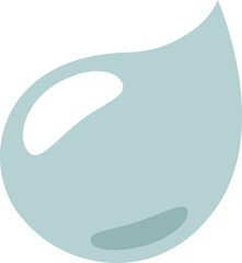 Water drop decor element flat icon