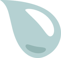 Water drop decor element flat icon