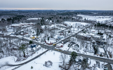Winter in small town
-Bolton, Massachusetts 