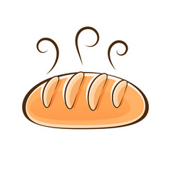 Fresh french baguette. Long Loaf Bread. Bakery breakfast.