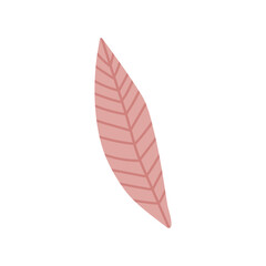 Holly leaf, isolated simple hand drawn illustration in doodle style. Vector illustration