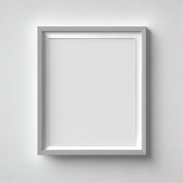 White frame on wall