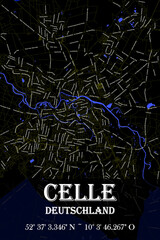 Urbaner Celle Straßename Stadtplan