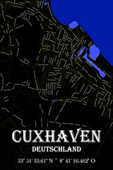 Urbaner Cuxhaven Straßename Stadtplan