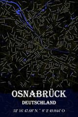 Urbaner Osnabrück Straßename Stadtplan