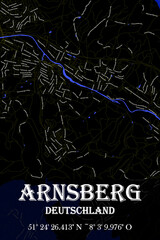 Urbaner Arnsberg Straßename Stadtplan