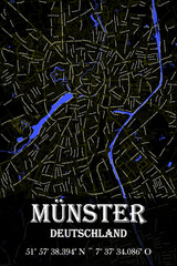 Urbaner M&uuml;nster Stra&szlig;ename Stadtplan