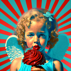 Cupid Pop Art, Generative AI, AI, Generative