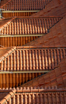 Tile rooftops in Lisbon, Portugal.