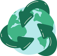 Recycling flat icon International earth day