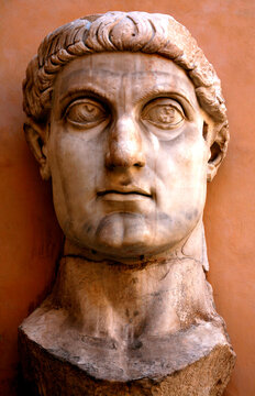 An ancient statue t the Capitoline Museum-Constantino in Rome.