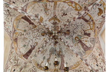 frescoes in the vaults of Elmelunde church