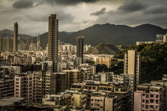 Overlooking Kowloon in Hong Kong.