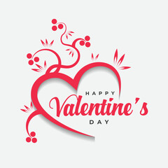 happy valentine's day calligraphy with hear template 