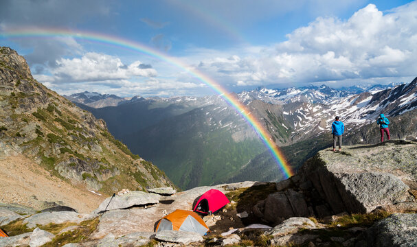Applebee Dome Campground in Bugaboo Provincial Park, British Columbia, Canada