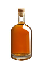 Whiskey bottle isolated on a transparent background