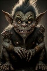 portrait of a troll - obrazy, fototapety, plakaty