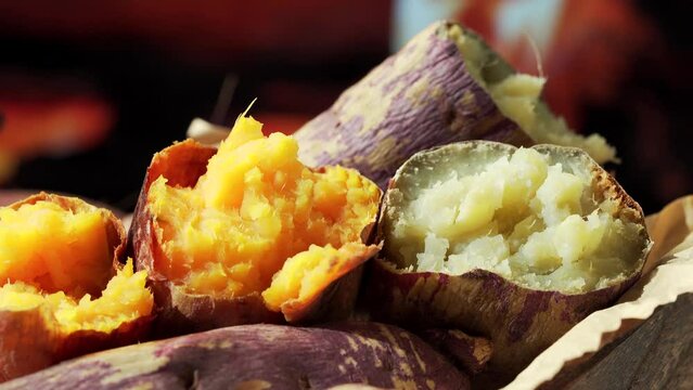 Roasted Sweet Potatoes, a Street Snack in Northeast China