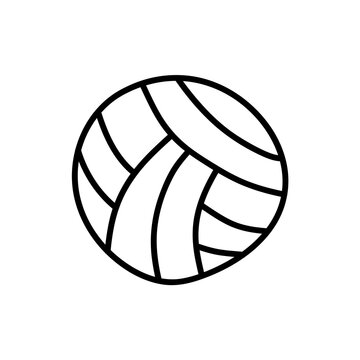 Volleyball ball drawn vector doodle illustration.