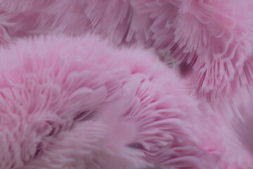 Soft fluffy texture, closeup of a fluffy fuzzy soft material, fabric, plush, light pink, baby pink, generative ai