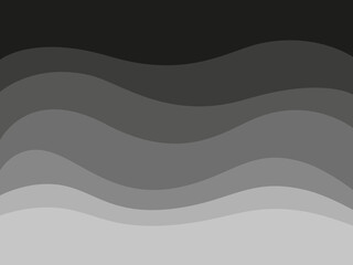 Abstract waves background. Grey scale colors of waves. Design Template - eps10 Smooth Curve Lines Background