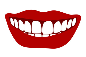 Smiling lips illustration