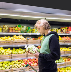 Man buying fruits at the market