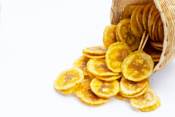 Banana stuffed with tamarind. Fruit snack