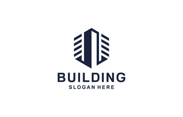 elegant modern building logo design