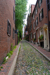 The famous landmark Beacon Hill located in Boston Massachusetts 