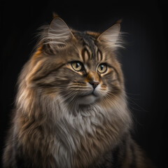 Siberian Cat Portrait