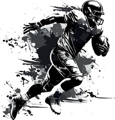 illustration of an american football player © Gpbolde