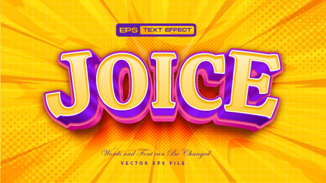 3D Bold Joice Text Effect