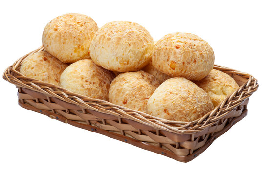 Cheese bread basket, Brazilian snack, pão de queijo