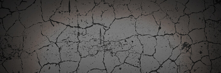 Texture of the old wall. Rough grungy surface of plastered concrete wall with spots, cracks, noise...