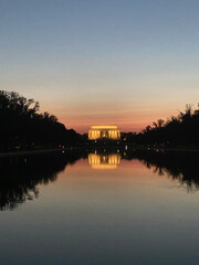 sunset on the mall