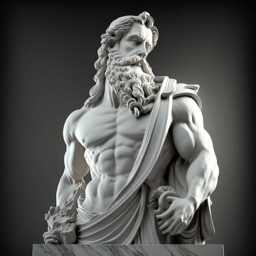 Sculpture of God, Ancient Greek Illustration Stock | Adobe Stock