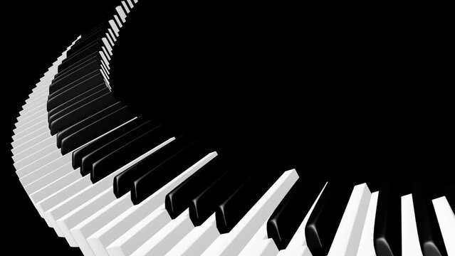 Piano stairs curve loop real pattern E