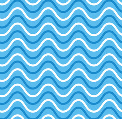 Blue and white line wave on blue background,beautiful pattern for interior decorative,abstract concept and design

