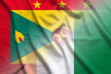Grenada and Ivory Coast political flag transborder contract CIV GRD