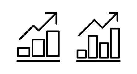 Growing graph Icon vector illustration. Chart sign and symbol. diagram icon