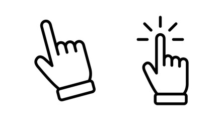 Hand cursor icon vector illustration. cursor sign and symbol. hand cursor icon clik