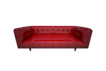 red sofa isolated - 564802770